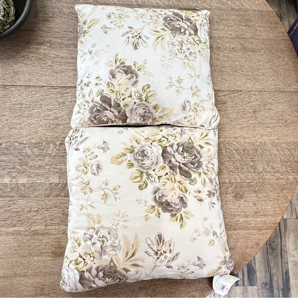 (2) Pottery Barn Hayden Stone Pipe Covers with Inserts Cotton Linen Floral - Picture 6 of 13